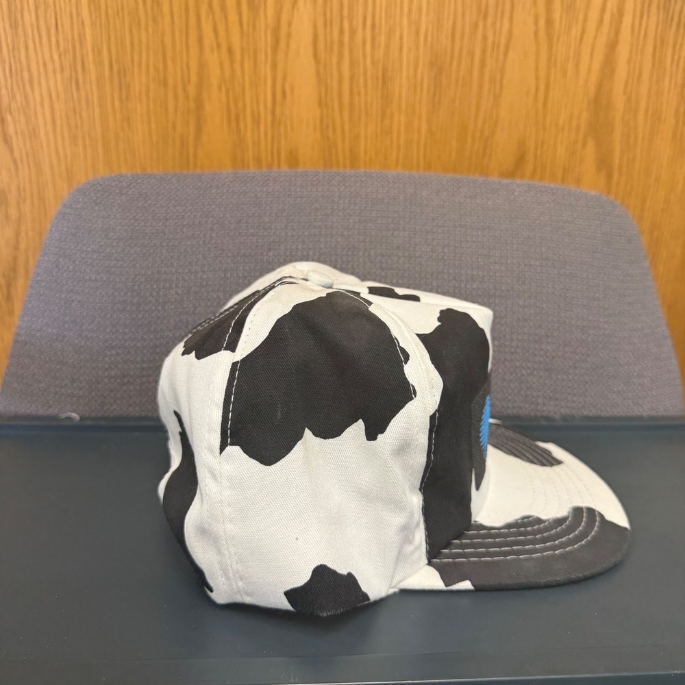 Vintage AT&T Cow Print Snapback Hat Made in USA Call Before You Dig Trucker Cap - Picture 2 of 7